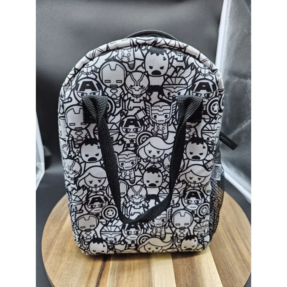 Yoobi X Marvel Avengers Black White Superheroes Insulated‎ Lunch Bag